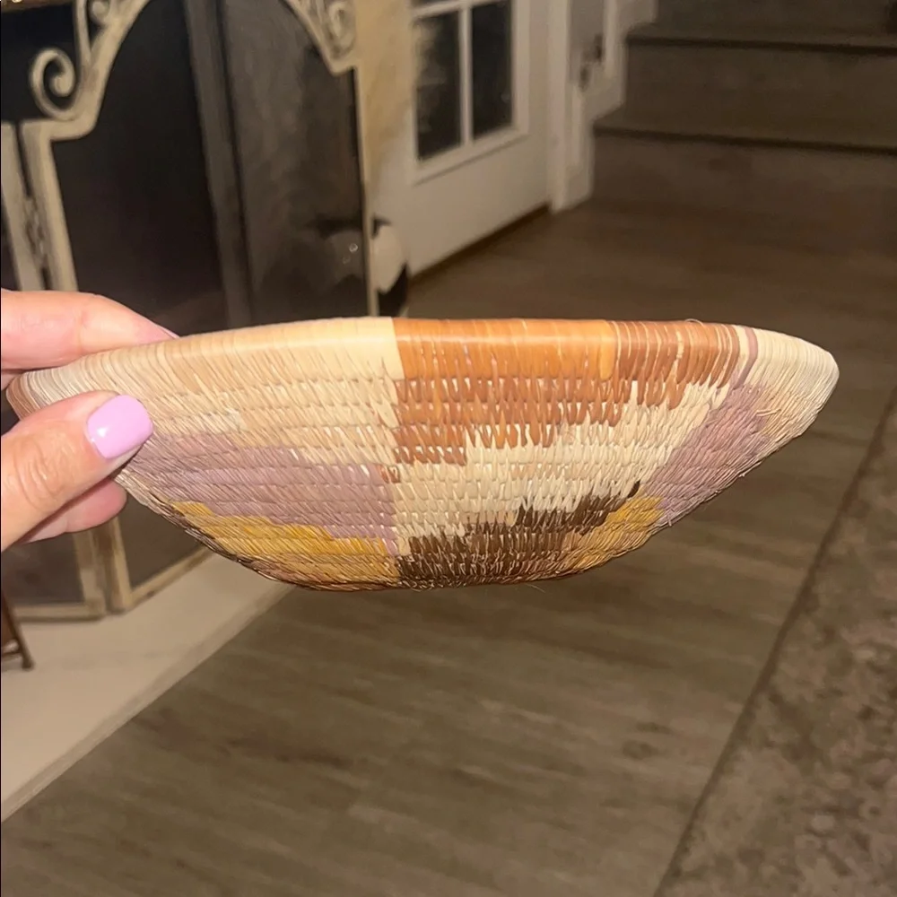 Ngwao Boswa Handwoven Basket - Brown and Tan